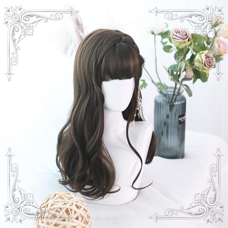 Lolita Brown Long Curly Wig WS1043