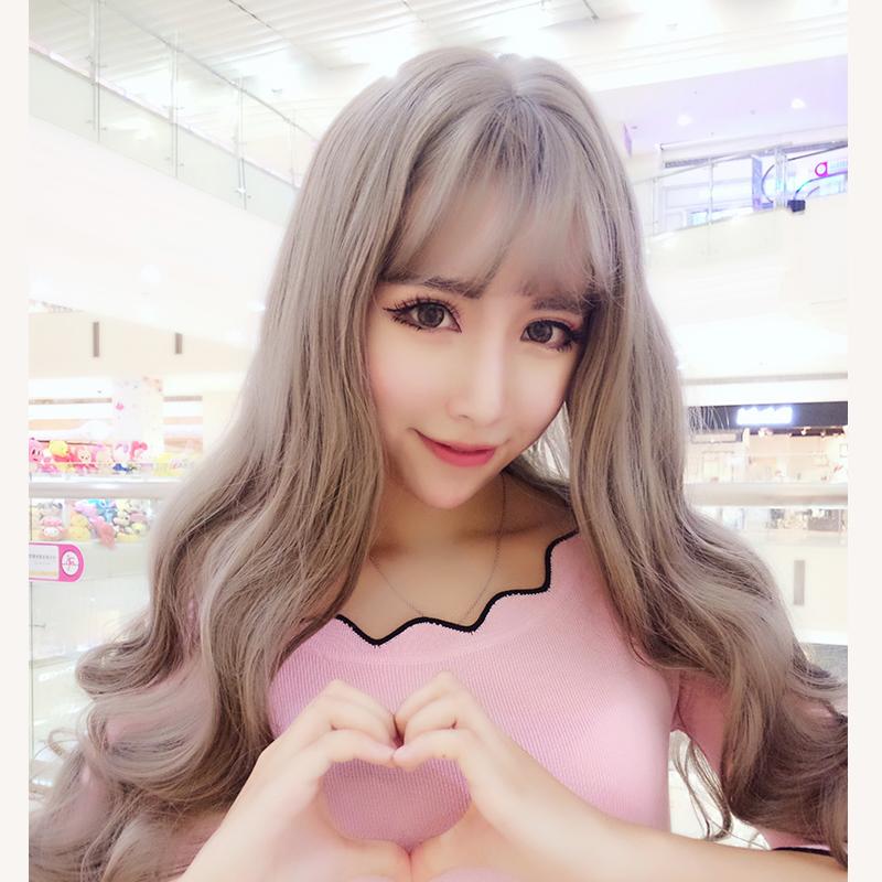 Lolita fluffy melange long straight hair wig WS1131