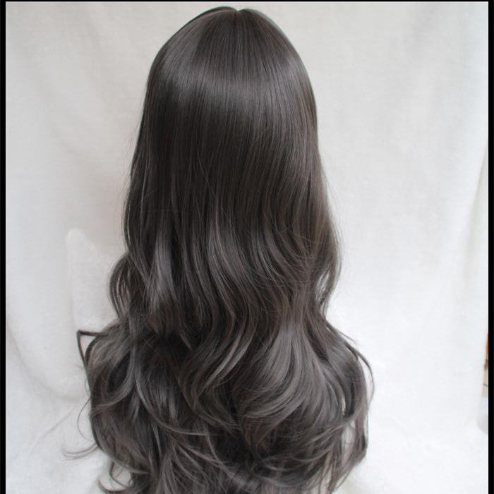 Lolita Fluffy Smokey Gray Wave Long Hair Wig WS1205