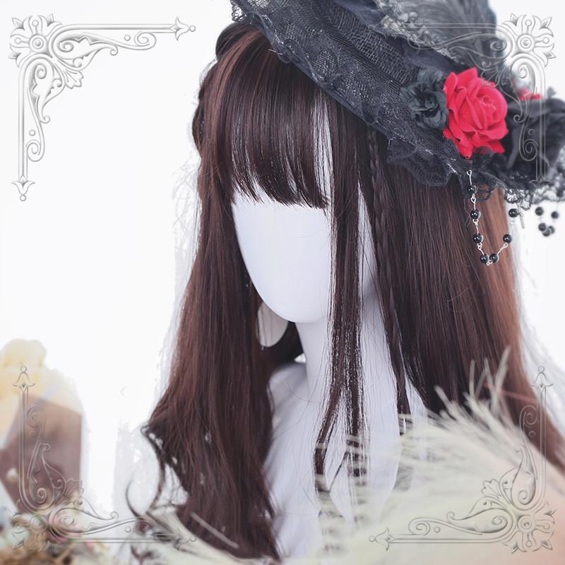 Harajuku Lolita Curly Dark Brown Wig WS1322