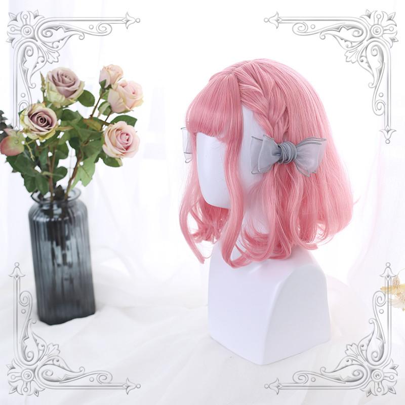 Lolita Pink Short Curly Wig WS1029