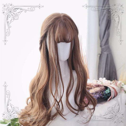 Lolita Dark Brown Long Curly Hair Wig  WS1018