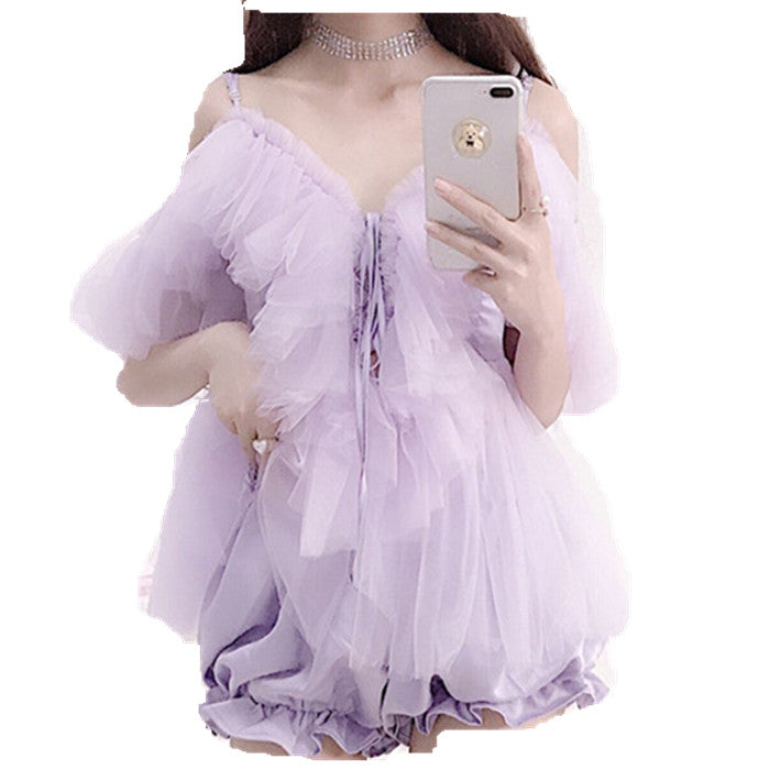 Light purple suspender top  SS1252