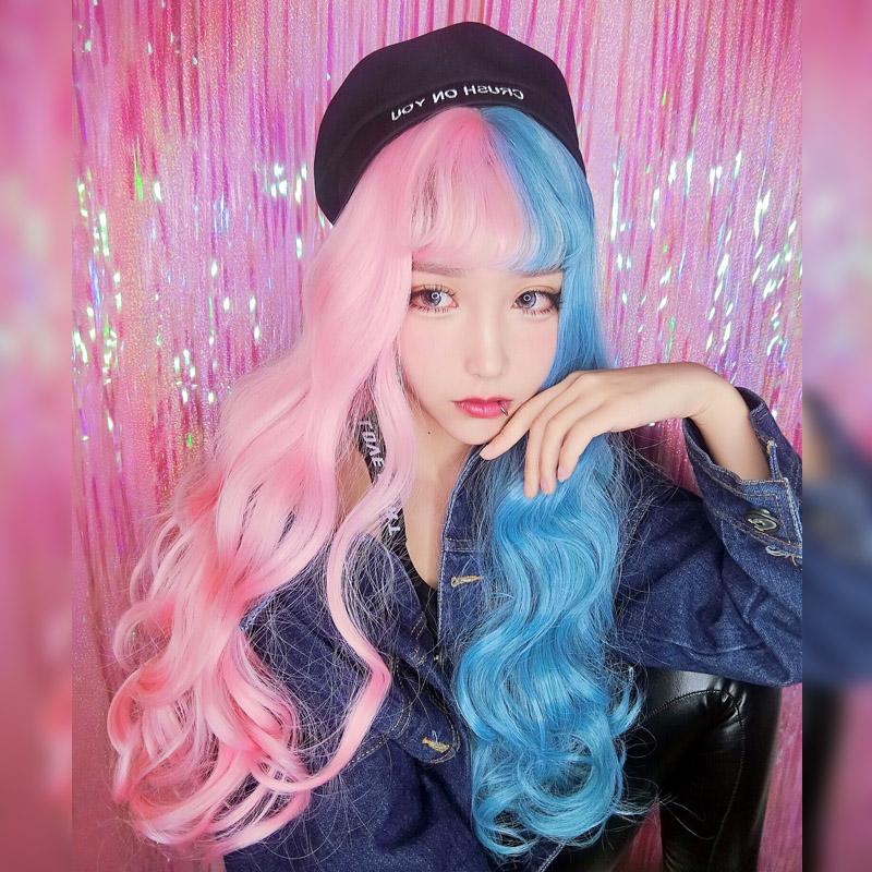 Big wave Harajuku lolita mixed color wig WS1184