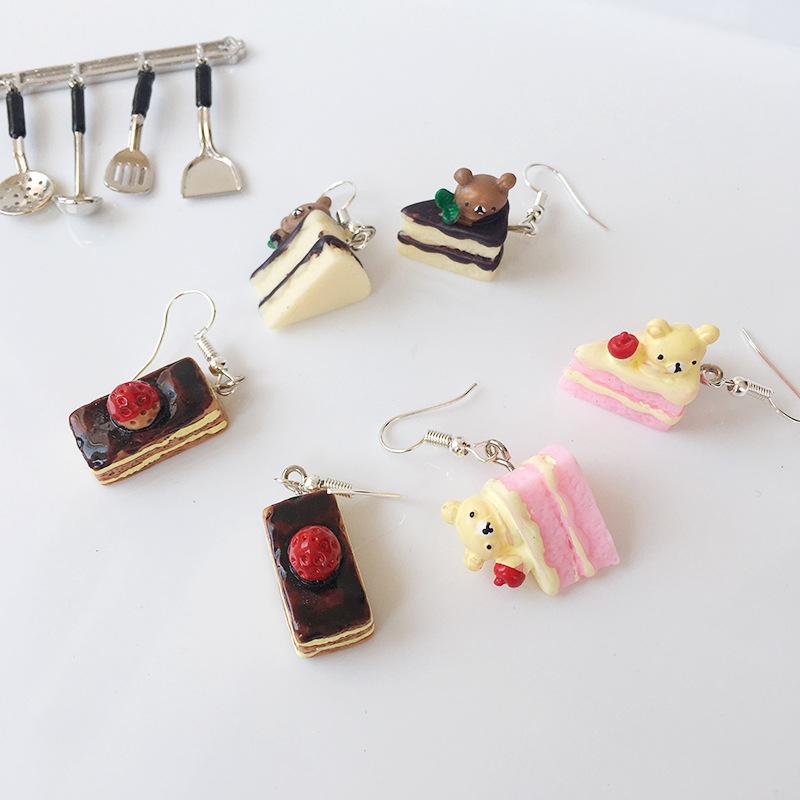 Cute simulation cake donut earrings WS3057