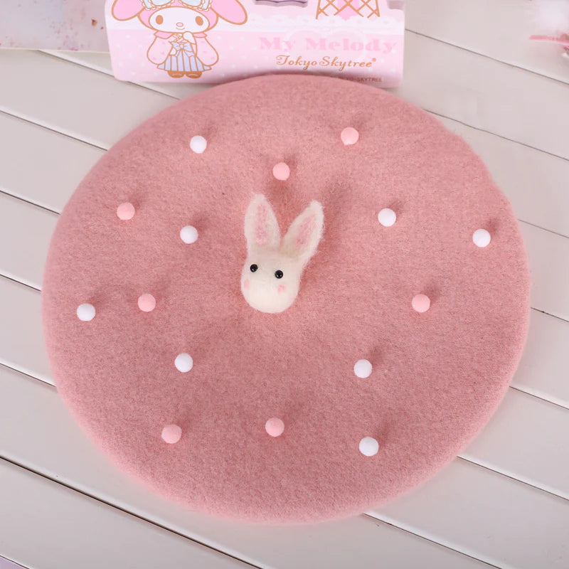 Lolita Fashion White Rabbit Beret  SS3049