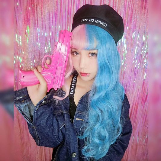 Big wave Harajuku lolita mixed color wig WS1184