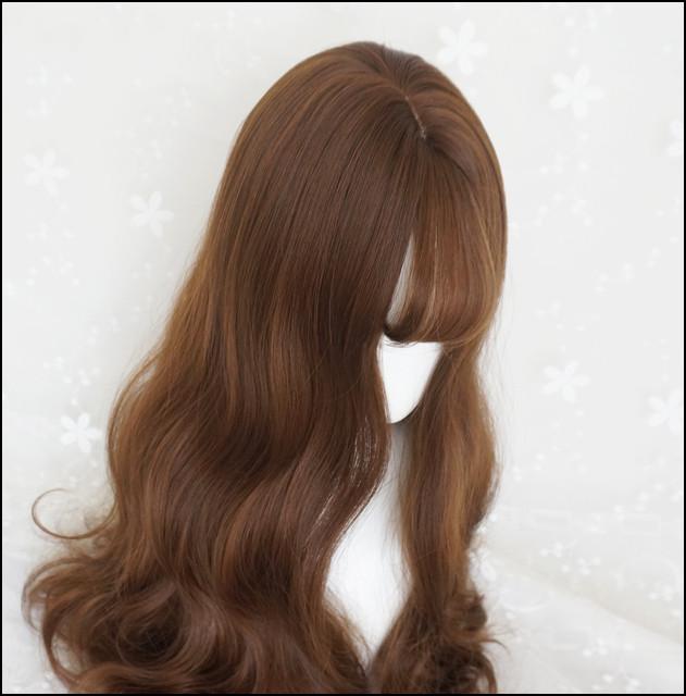 Lolita fluffy melange long straight hair wig WS1131