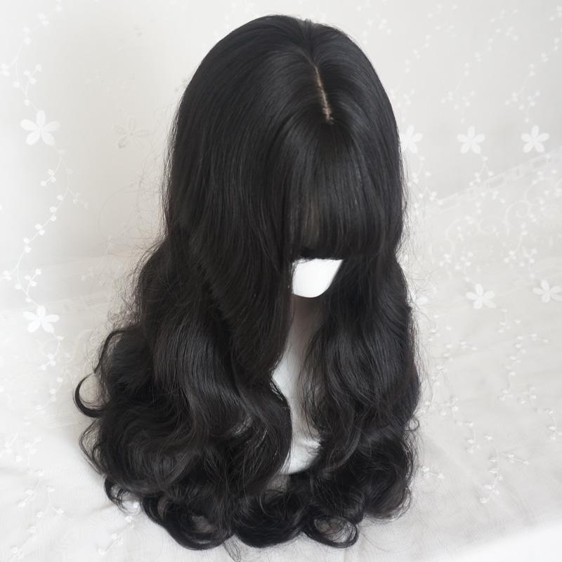 Lolita fluffy melange long straight hair wig WS1131