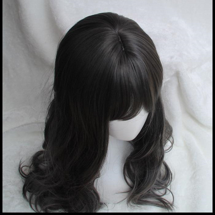 Lolita Fluffy Smokey Gray Wave Long Hair Wig WS1205