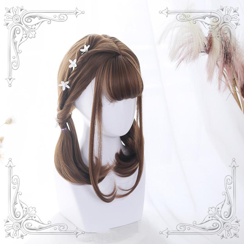 Lolita Gray Brown Curly Wig WS1057