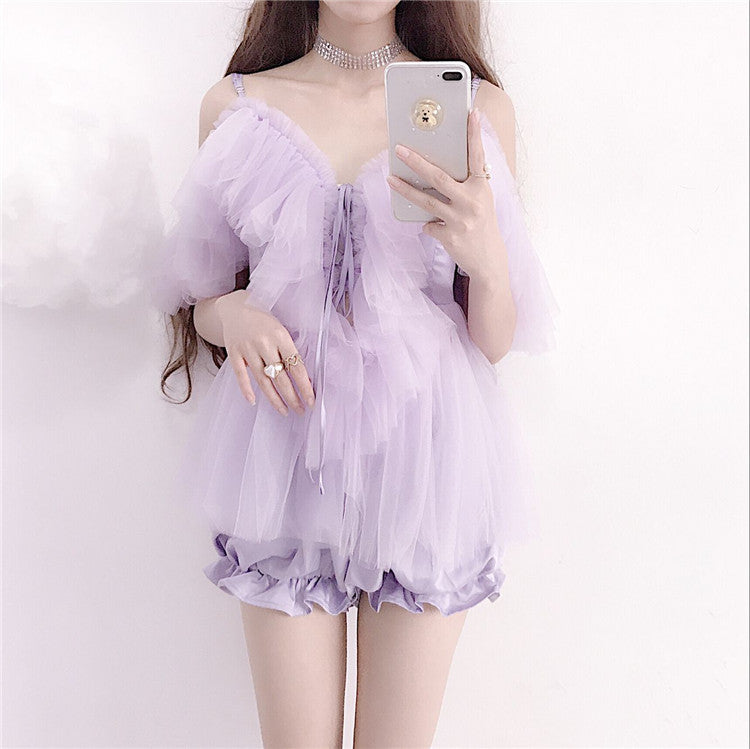 Light purple suspender top  SS1252