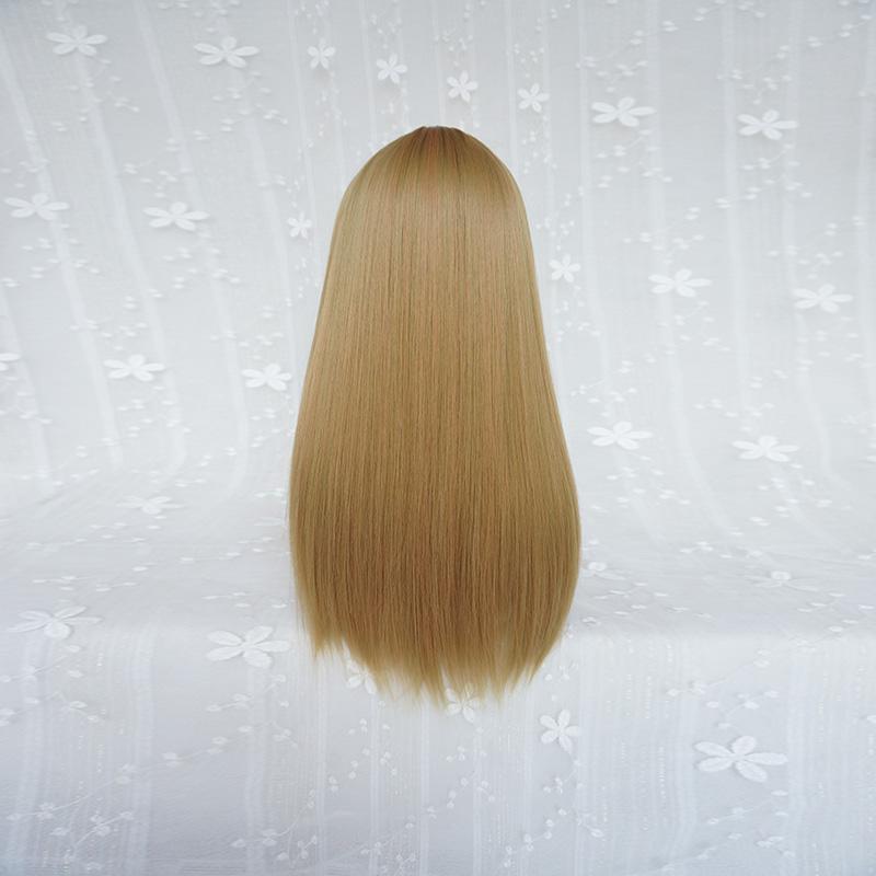 Harajuku straight hair golden  lolita wig WS1244