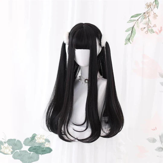 Black Lolita Long Straight Wig SS2994