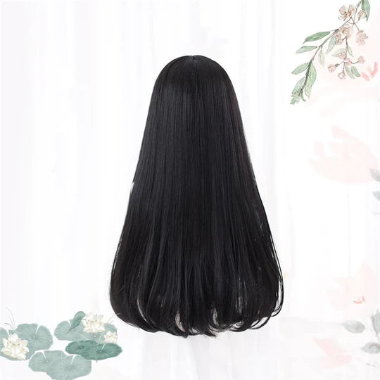 Black Lolita Long Straight Wig SS2994