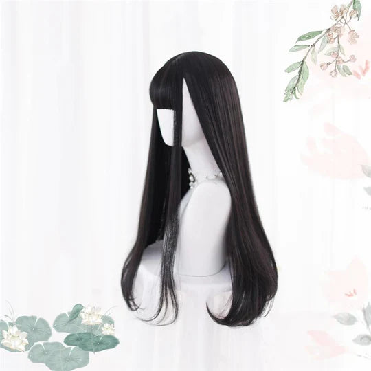 Black Lolita Long Straight Wig SS2994