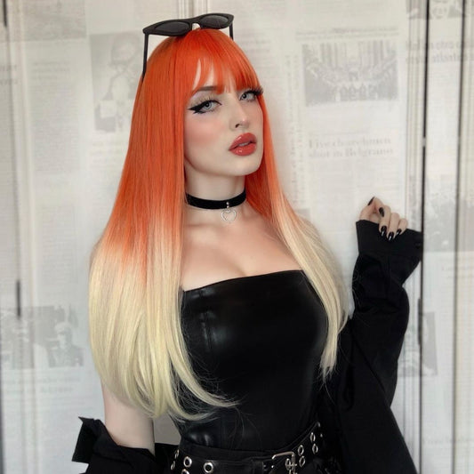 New orange gradient wig WS2294